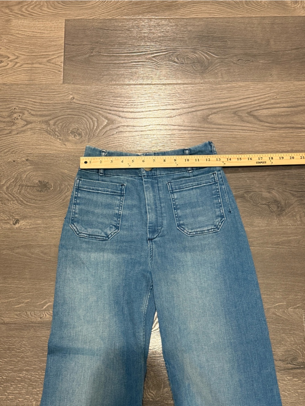 Maeve Colette Crop Wide leg Jeans in Blue - Picture 7 of 13